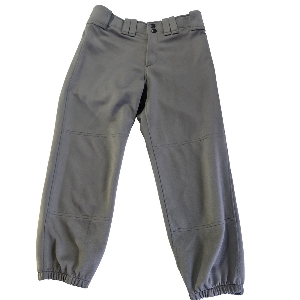 Mizuno Performance Women's Softball Pants Gray Size Small Elastic Hem Belt Loops